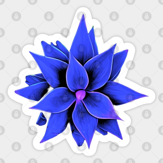 Agave in blue Sticker by FlossOrFi